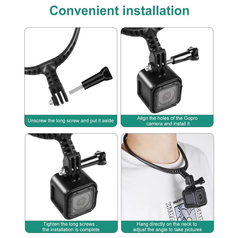 Neck Mount Necklace Holder Cam - Drone Camera Action review and price