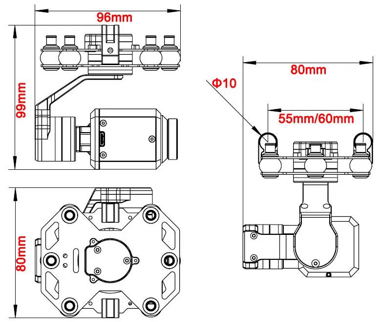 Tarot TL3T20 3-axis Gimbal 640 - Drone Camera Stabilized review and price